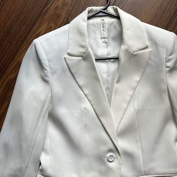 Mural Blazer Jacket - White - Picture 4 of 11